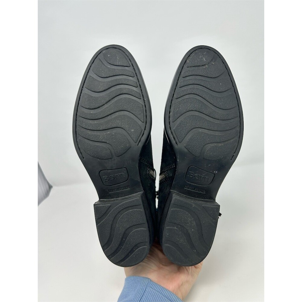 Born Bridgett Womens Booties Black Ankle Wrap Strap Buckle Side Zip Size 6.5 - Picture 9 of 11